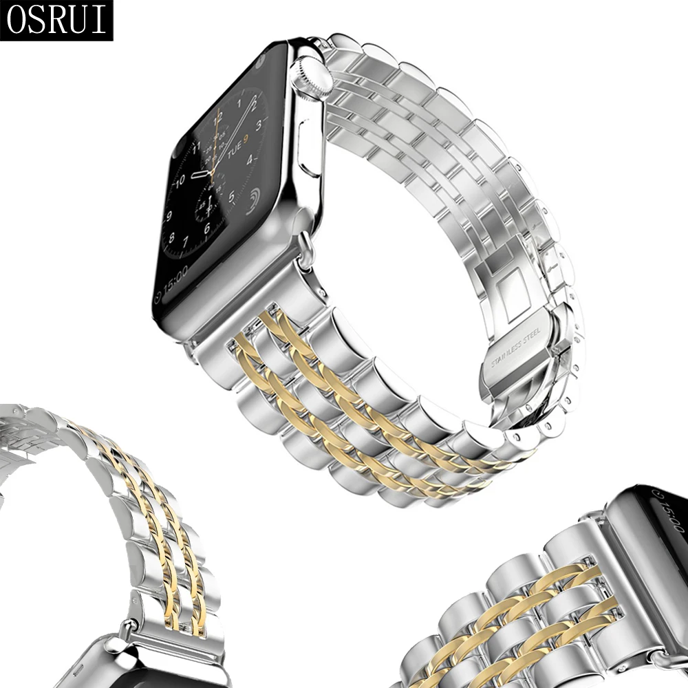 

Strap For Apple Watch band 42mm 38mm correa iwatch 44mm/40mm 4 3 2 stainless steel bracelet pulseira apple watch 4 accessories