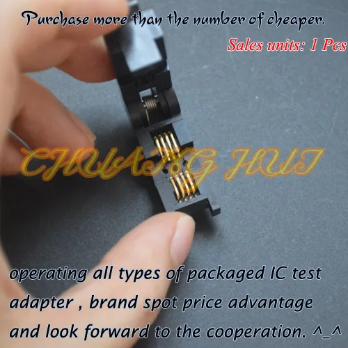 

208-7391 Flip test seat test socket FP8/SOP8 ic socket 150mil SOP8 socket 208-7391-55 SOCKET