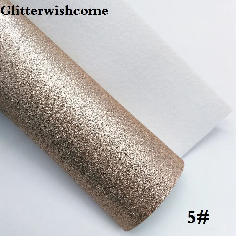 Glitterwishcome 21X29 см A4 размер винил для бантов тонкой блестящей кожи Fabirc искусственная кожа листы для бантов, GM179A - Цвет: 5
