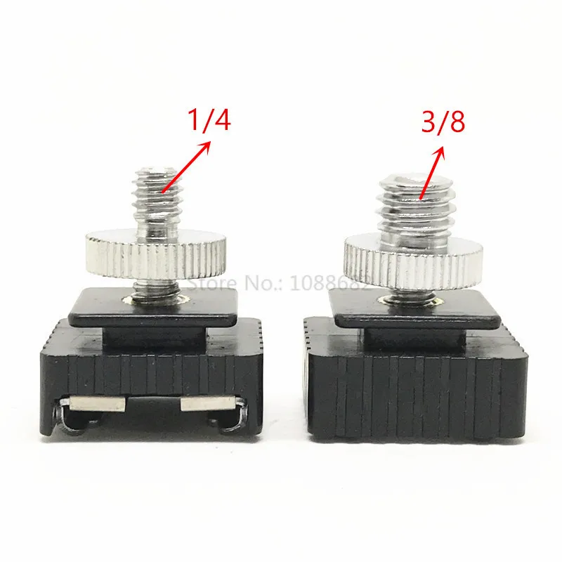 Jadkinsta 14 Flash Hot Shoe Mount Adapter + 14Male to 14Male Screw Adapter For Stand Tripod Camera Accessories (7)