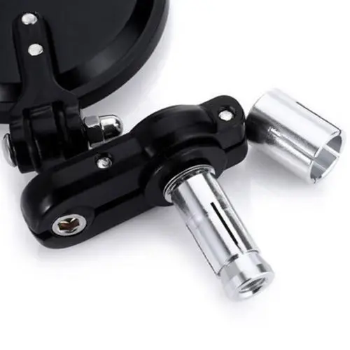 2PCS Dossy Motorcycle Rotate Aluminum 7/8" Handle Bar End Side Rearview Mirror