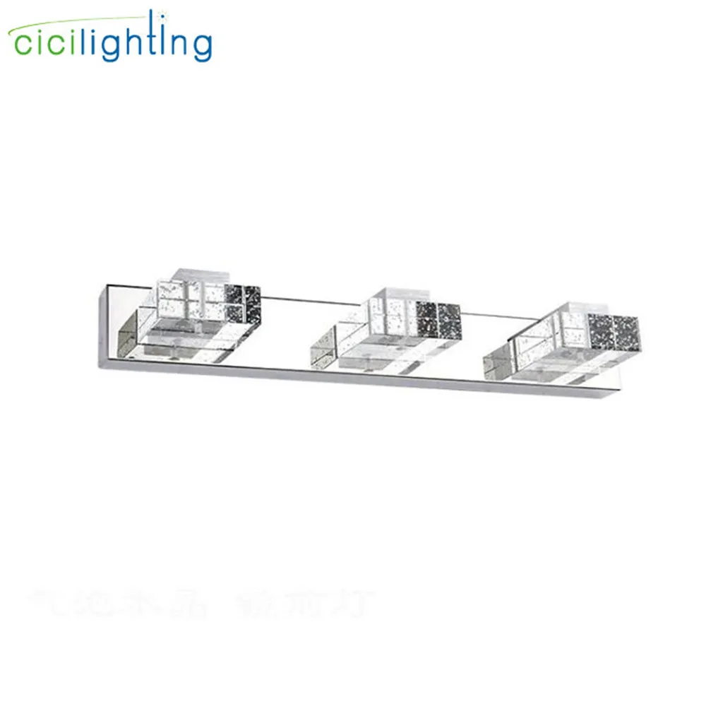 

LED Mirror Lamp Bathroom Vanity Lighting Fixtures Crystal Stainless Steel 6W 9W L32cm L46cm Bathroom Wall Lights 2-light 3-light