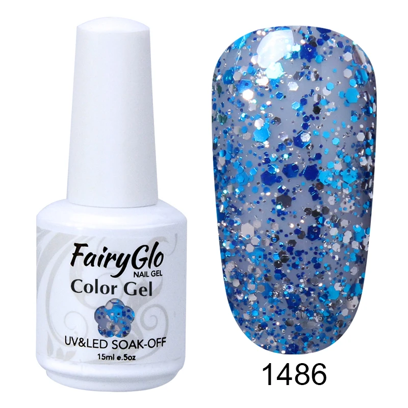 FairyGlo флуоресцентный неоновый УФ-гель для ногтей Дизайн ногтей гель лак замачиваемый Vernis полуперманентный лак для ногтей 15 мл - Цвет: 1486