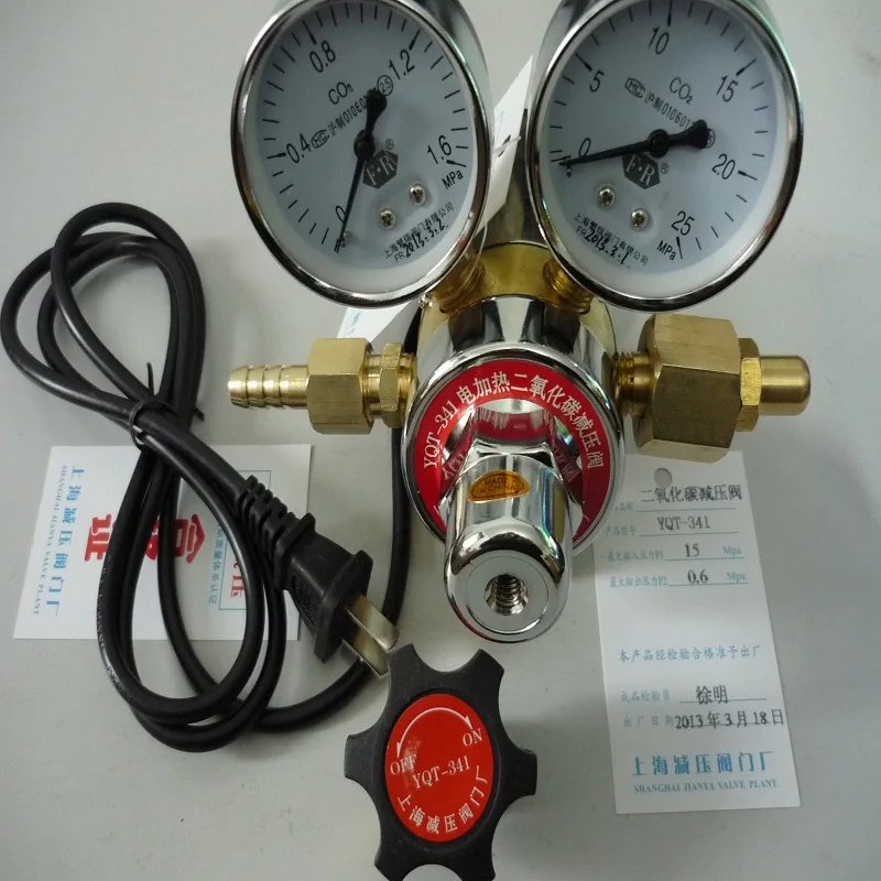 az7722 air quality tester carbon dioxide meter temperature and humidity meter datalogger YQT-341 36V/110v/ 220v Inlet connection: G5/8 Carbon dioxide Electric heating reducer CO2 reducer gas regulator High quality NE