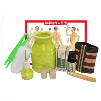 

household portable warm moxibustion massage device scrap cup ceramics Moxibustion cans