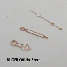 Роза золотой край белый Цвет световой часы ручной подходит для MIYOTA 8205 821A 8215 автоматическое перемещение Для мужчин t Для Мужчин's стрелка для часов H35