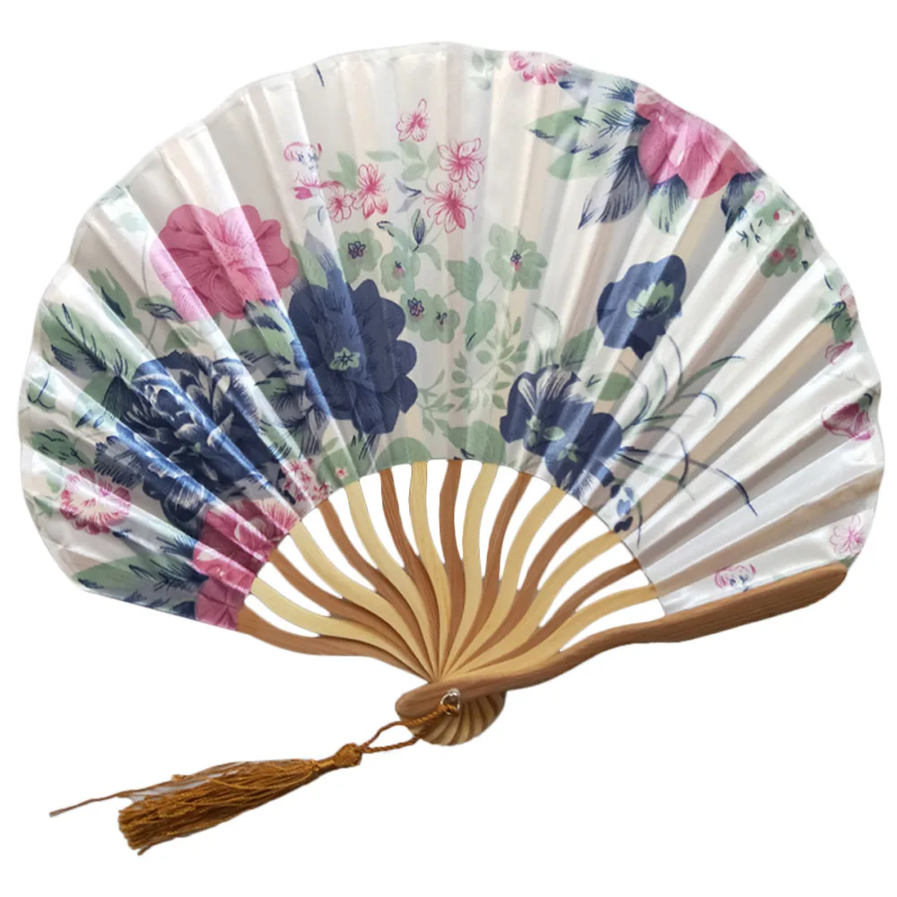 Chinese Classic Folding Fan Hand Held  Bamboo Paper Folding Party