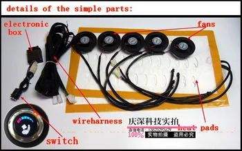 

5 fans/seat,round car seat heater&ventilating kits, car heating pads and car ventilation functions