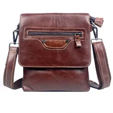 Мужская Высококачественная модная сумка-мессенджер из натуральной кожи, винтажный портфель из воловьей кожи, деловая сумка
