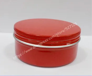 

150g red aluminum jar/tin/can with aluminum lid.Aromatherapy tin,150ml cosmetic jar,for cream/candles/food storage