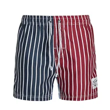 Брендовые мужские женские пляжные шорты винтажные Лоскутные бордшорты быстросохнущие мужские купальники бермуды полосатые повседневные шорты