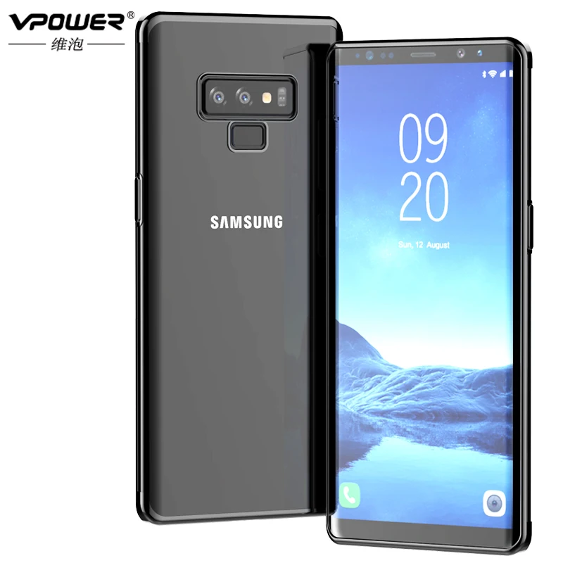 Чехол для Samsung Galaxy Note 9 окрашенная рамка Vpower кристально чистый мягкий чехол