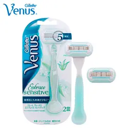 Gilltte бритва Venus Embrace Sensitive бритья лезвие бритвы для Для женщин бритья и Бритье волос бритва Комплект Красота инструмент