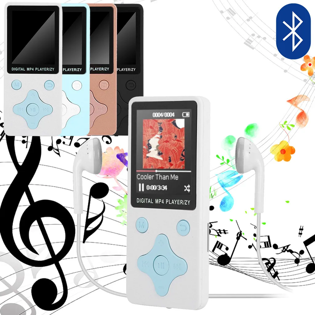 2019 Портативный Ультратонкий MP3 мини спортивный музыкальный плеер Bluetooth цветной