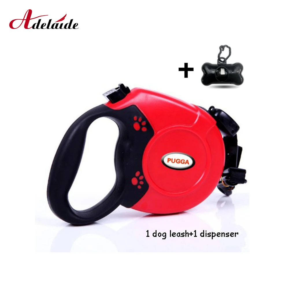 

5M/8M Retractable Dog Leash Automatic Extending Pet Walking Leads For Medium Large Dogs Bags Garbage Clean Dispenser+dispenser