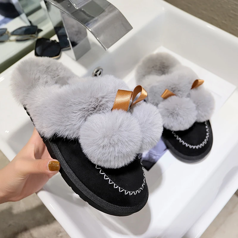 

Fashion Luxury Winter Casual Women Shoes Keep Warm Womens Flats Slip on Sneakers with Fur Inside Platform Ladies Designer Shoes