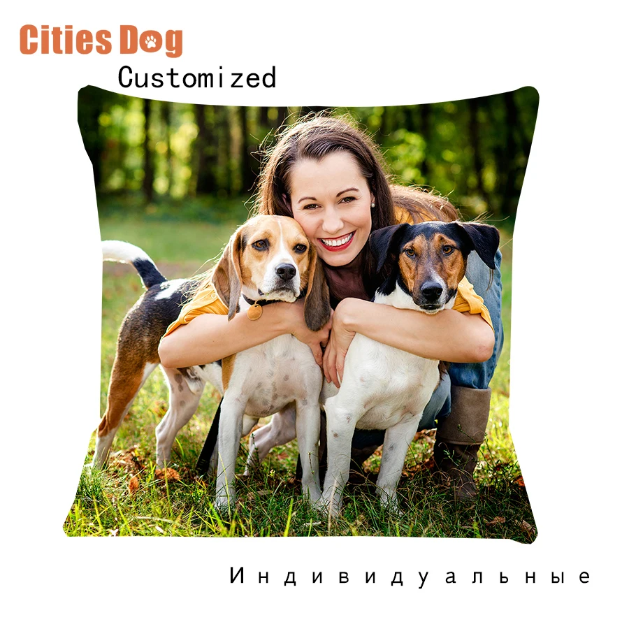 

Personalized Pet Dog Photos Customized Pillow Case Home Decoration christmas Family Gift Children Kid Bedroom Cushion Covers