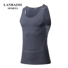Майки мужские Мужчины Сжатия Tight Tank Базовый Слой Тренажерный зал Бодибилдинг Жилет Топы Спорт Рукавов Спорт Тесная ShirtsTops S-2XL