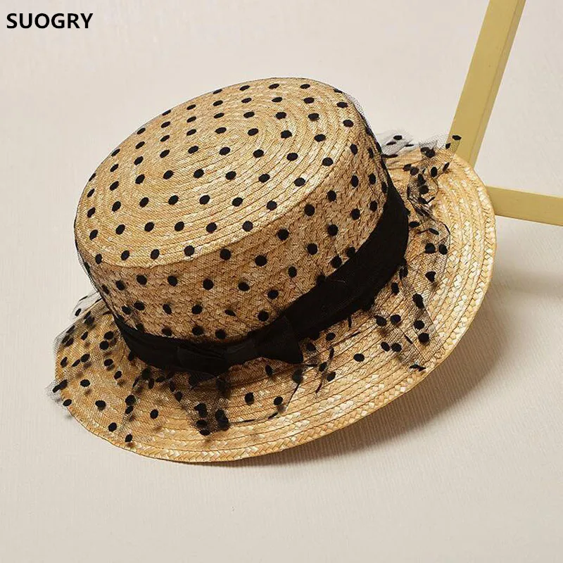 

Fashion Women Wide Large Brim Floppy bohemia Japan's sexy lace bow Sun Straw Hat Cap for adult 56-58cm