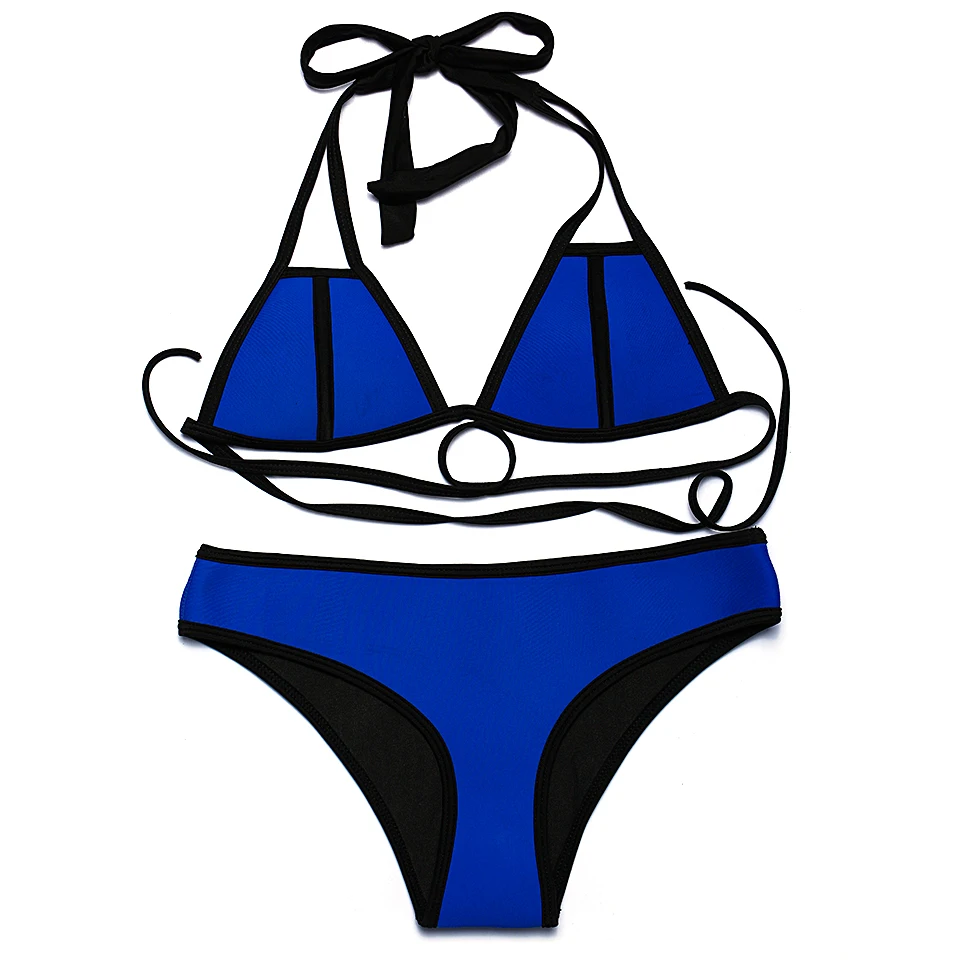 bikini2017HighQualityBikiniPushUpNeopreneHalterStrapless