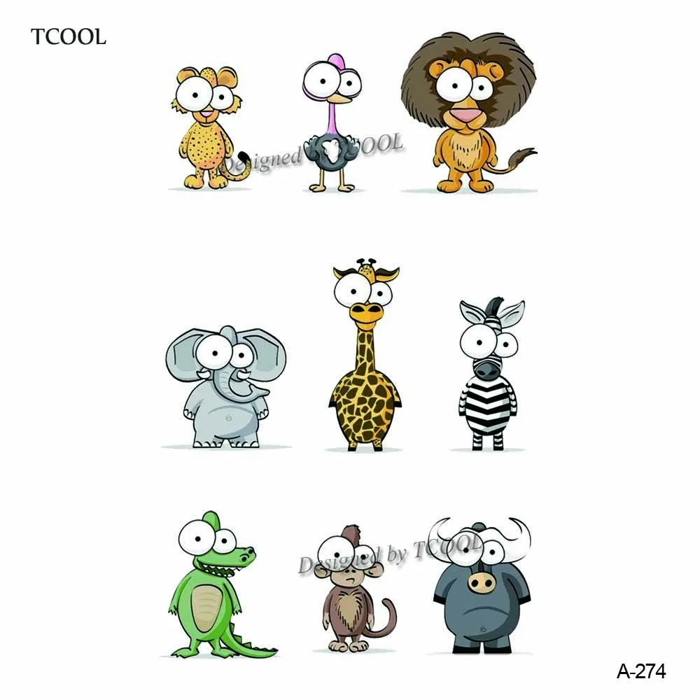 Wyuen мультфильм emoji детей Временные татуировки Стикеры Водонепроницаемый Мода