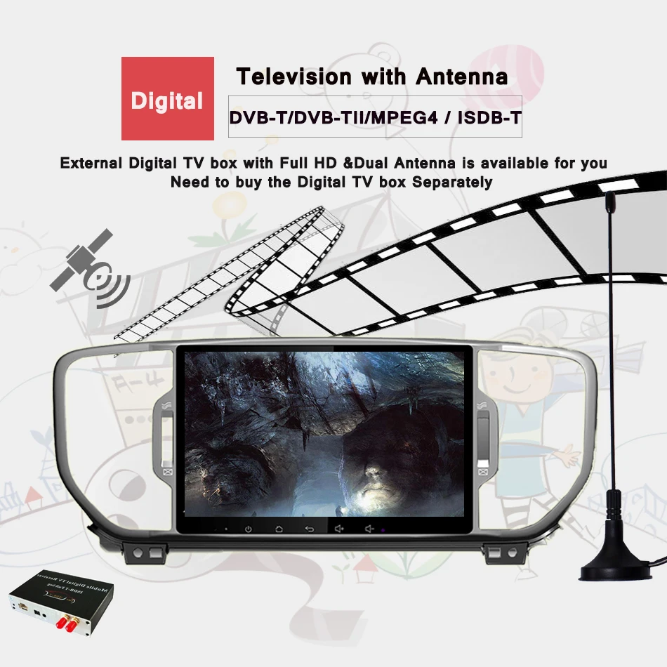 Top 9 inch octa core 1024*600 Android 8.0Car DVD Gps player for KIA sportage 2016 2017 car radio stereo gps navigation system 4
