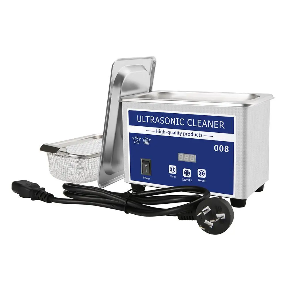 

800ML Household Stainless Steel Ultrasonic Cleaner Cleaning Machine with Cleaning Basket