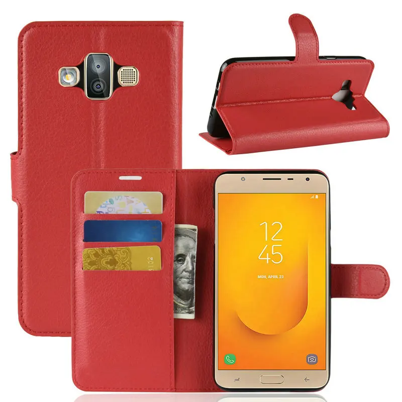 Luxury Flip Leather Case cover for Samsung Galaxy J7 Duo 2018 SM J720F