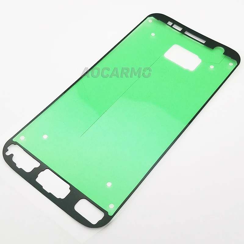 Aocarmo LCD Screen+ Back Battery Cover Frame+Camera Lens Sticker Full Set Adhesive Tape For Samsung Galaxy S7 G930 5.1"