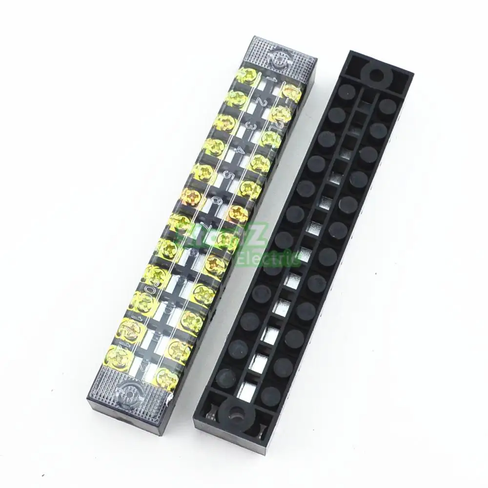 

5Pcs 600V 15A 12 Positions Barrier Strip Terminal Block Wire connector TB-1512