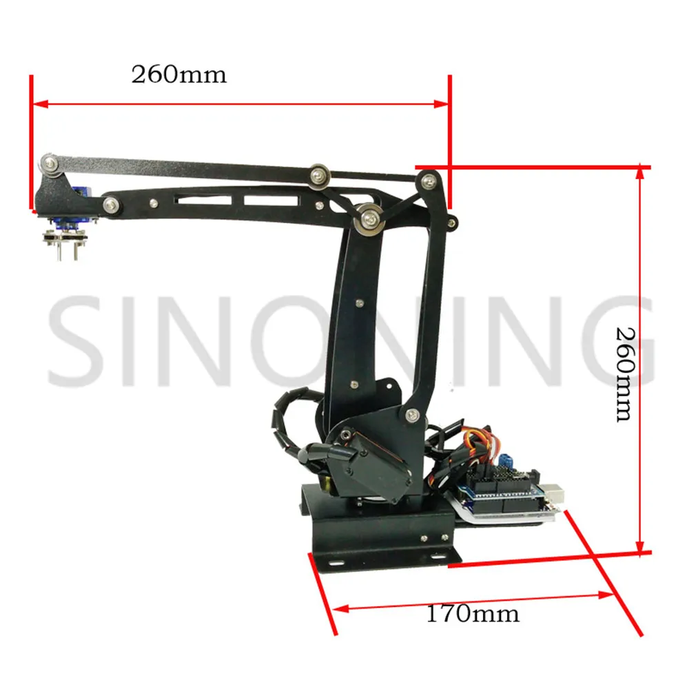 Arduino 4dof рука робота ABB промышленных пакетирования Нержавеющая Сталь Дистанционный пульт PS2