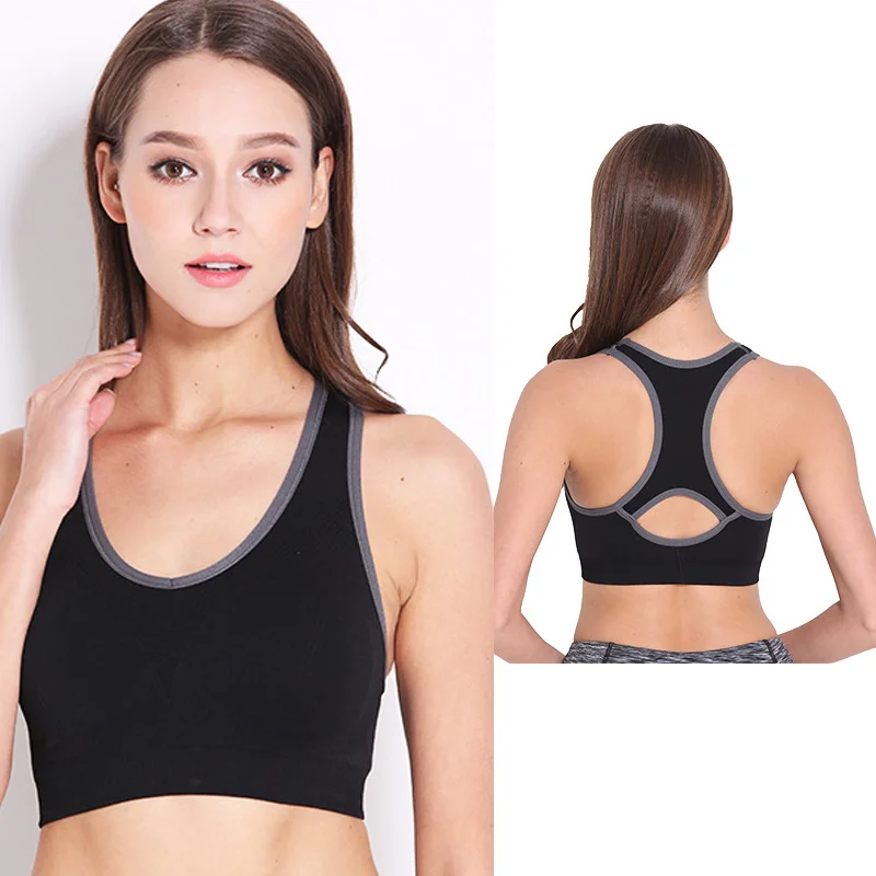 

Women Slim Fit Sports Bra High Elastic Breathable Shockproof Running Tank Top &T8