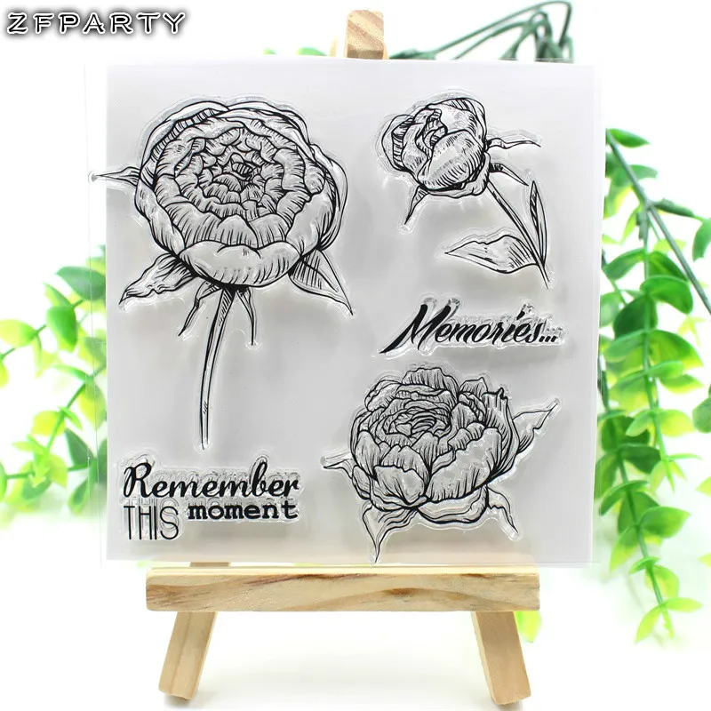 

ZFPARTY Flowers Transparent Clear Silicone Stamp/Seal for DIY scrapbooking/photo album Decorative clear stamp sheets