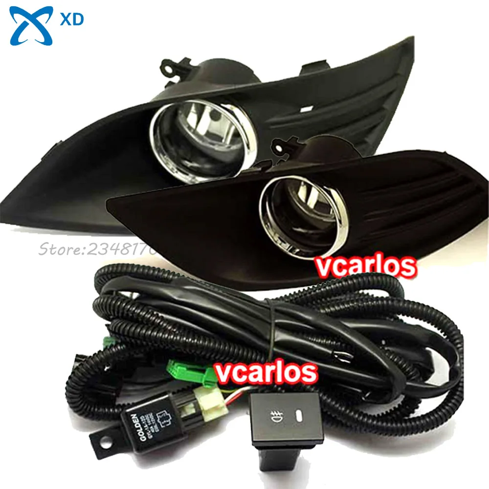 

Fog lights lamp For Ford Focus Sedan 2009~ON Clear Lens PAIR SET + Wiring Kit fog light set Free Shipping