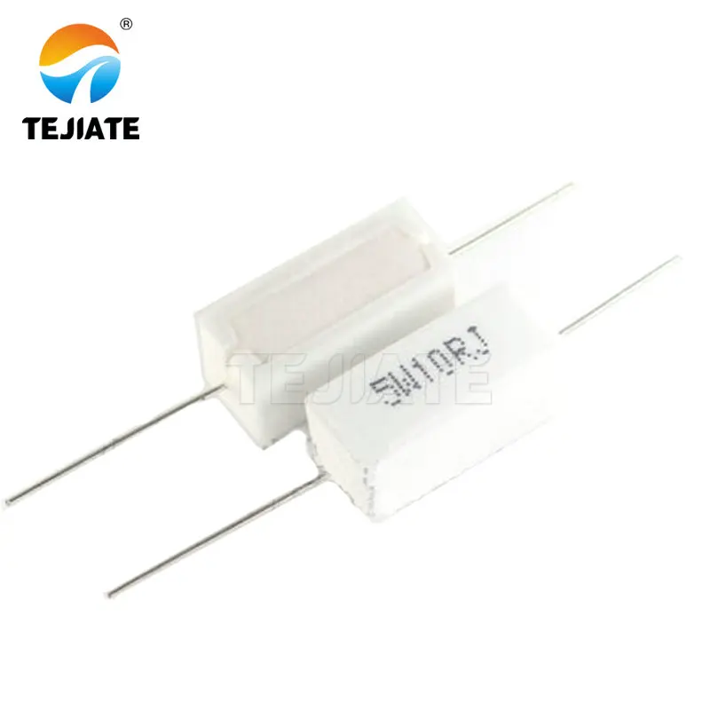 

10pcs 5W Cement resistance 0.1 ~ 10k ohm 0.33R 1R 10R 100R 0.22 0.33 1 10 100 1K 10K ohm Cement resistor igmopnrq