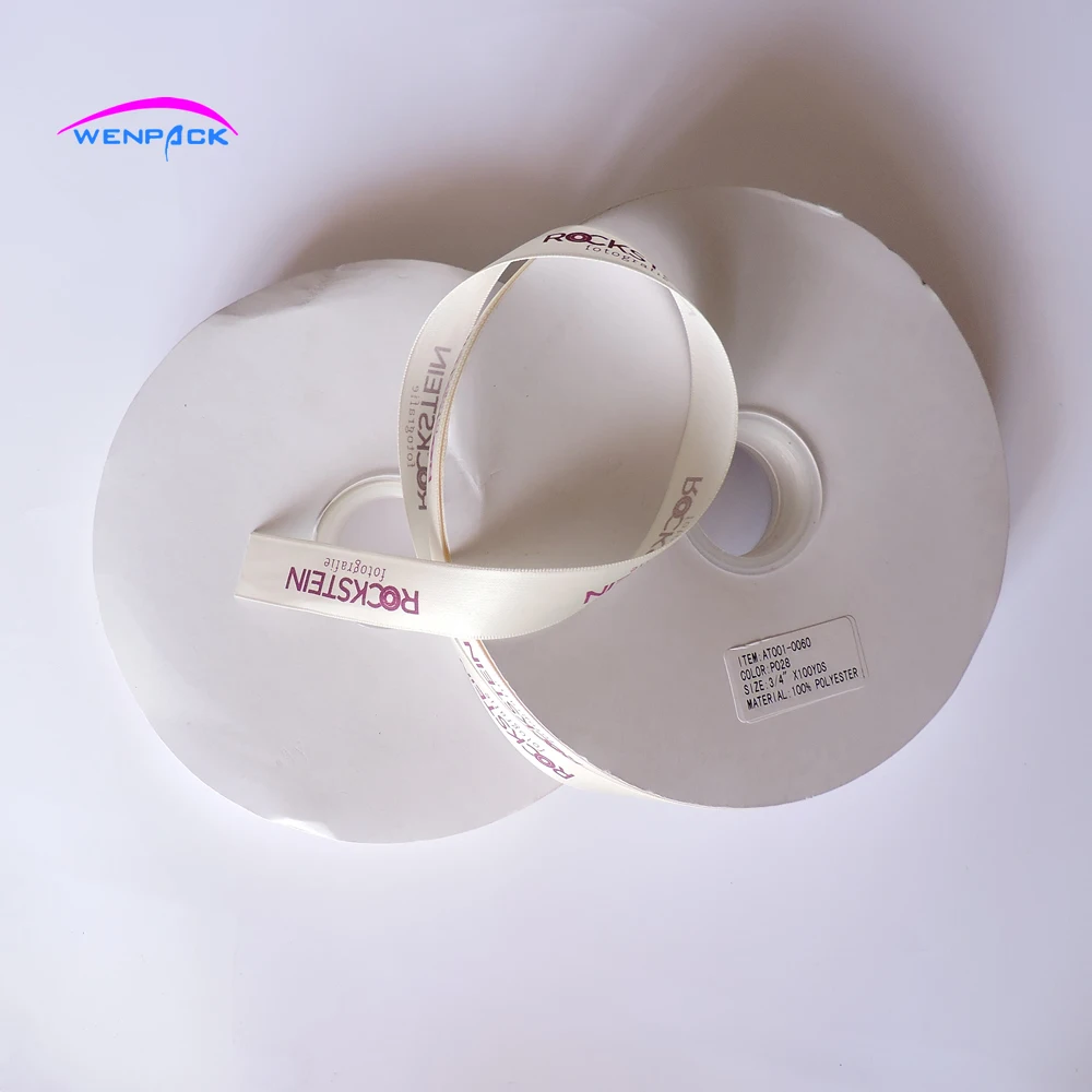 

custom print logo gift ribbon/packaging satin ribbon 11 sizes 200yards