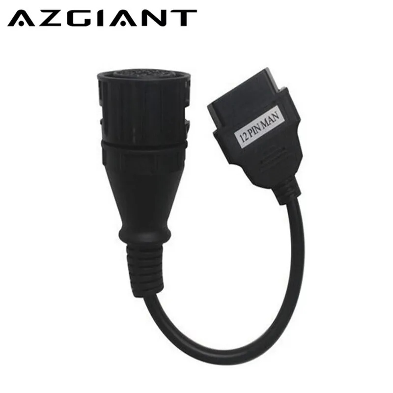 AZGIANT Высокое качество грузовик линии человек 12 Pin 16 OBD2 кабель диагностический