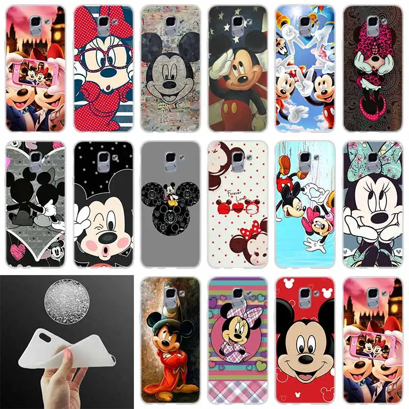 

Soft silicone Phone Cover Mickey FOR Samsung Galaxy J6 J4 J8 J7 2018 Plus J3 J5 J7 Prime Pro 2017 2016 case