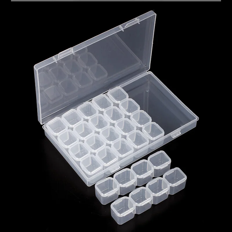 28 Slots Dismountable Diamond Embroidery Accessories Diamond Painting Bead Boxes Cross Stitch Cases Organizer Home Storage Tools diamond painting accessories,diamond painting accessory box