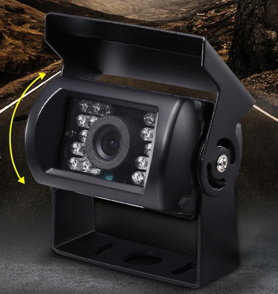 

Truck Backup Camera Heavy Duty 18 LED IR Night Vision Waterproof Vehicle Rear View Camera For Truck/Trailer/Pickups/RV