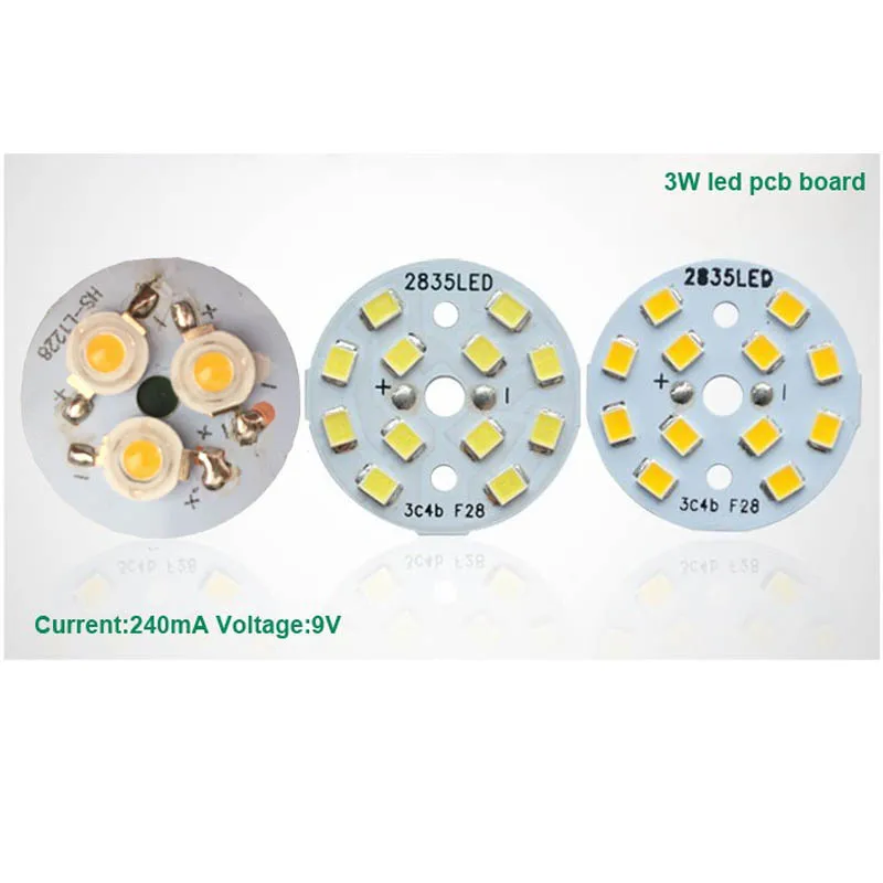 

New Arrived PCB LED 3W 9V 4000K,3000K,6000K Free Shipping Via Register Air Mail