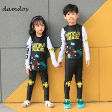 Бикини года для мальчиков и девочек, летняя одежда для купания, Детский комплект из двух предметов, купальный костюм, купальный костюм с изображением медузы, банное пляжное платье