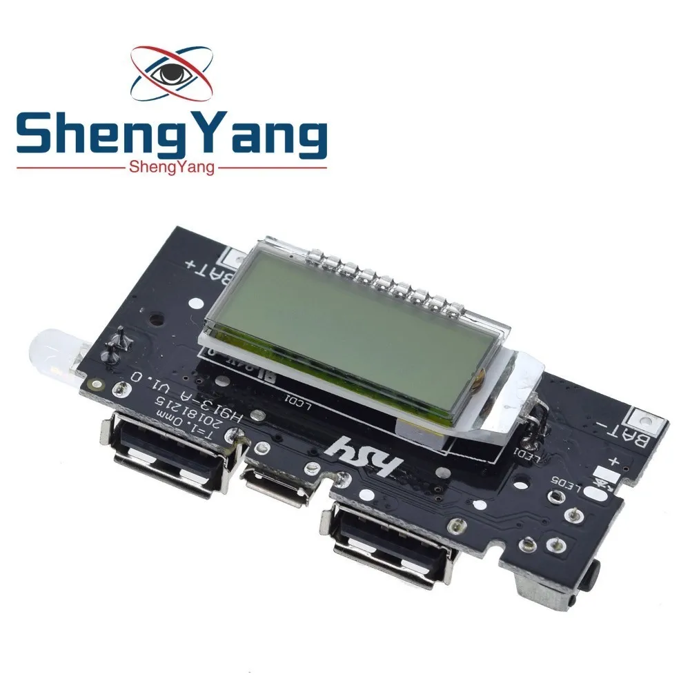 

Dual USB 18650 Battery Charger PCB Power Module 5V 1A 2.1A Mobile Power Bank Accessories for Phone DIY LED LCD Module Board