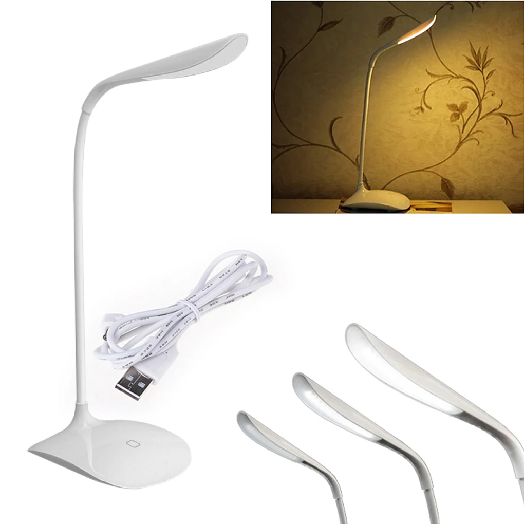 

2017 Adujustable USB Rechargeable LED Desk table Lamp Reading Light Touch Switch Clip/standard 600Lx
