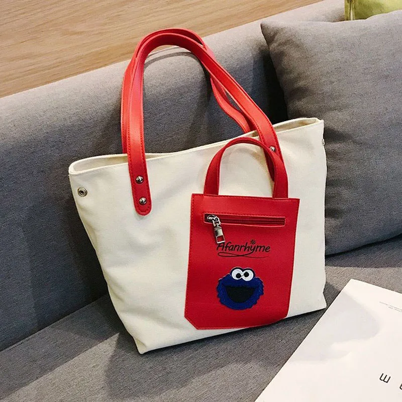

Canvas Shoulder Bags Environmental Shopping Bag Tote Package Crossbody Bags Purses Casual Fashion personality Handbag For Women
