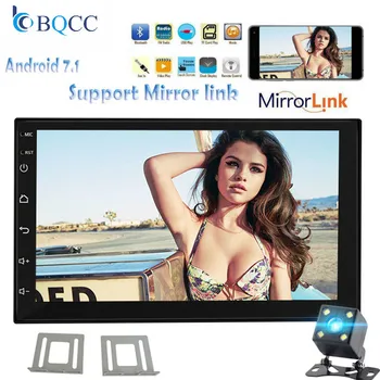 

Autoradio 2 Din Android 7.1 Car Stereo Bluetooth Support Mirror Link+3G+USB Charger Car Audio AUX IN TF MP5 Rear View Camera