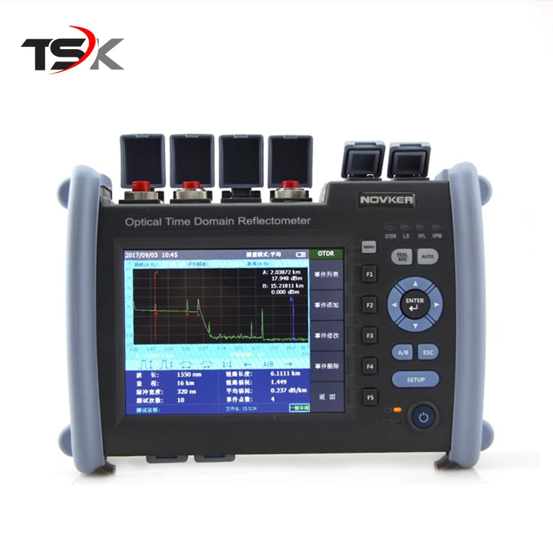 

Mini OTDR 1310 1550n Fiber Optic 35/33dB 1310/1550nm built-in VFL power meter laser source 5.8 inch Touch Screen