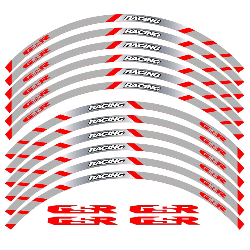 12 шт. высококачественный подходит для мотоцикла SUZUKI GSR наклейка для колес полоса светоотражающий обод наклейки