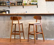 Simple Solid wood bar stools creative Retro bar stools Simple Solid wood bar stools creative Retro bar stools