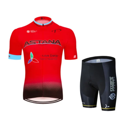 Pro Team Zomer ASTANA Wielertrui набор Ropa Ciclismo Hombre Kleding 12D Bib Broek Ademend Fietsen наборы Fiets Maillot - Цвет: Pic Color